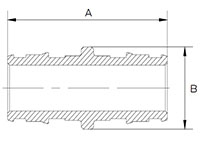 Brass Coupling - Dimensions