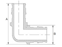 Brass Elbow - Dimensions