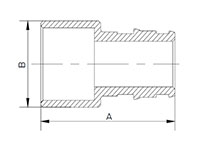 Brass Female Sweat Adapter - Dimensions