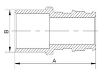 Brass Male Sweat Adapter - Dimensions