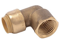 Brass Push Female Adapter Elbow