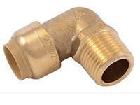 Brass Push Male Adapter Elbow