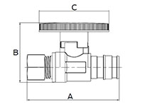 Brass Straight Stop Valve - Dimensions