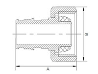 Brass Swivel Adapter - Dimensions