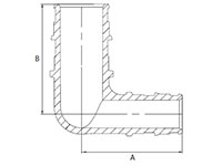 Poly Reducing Elbow - Dimensions