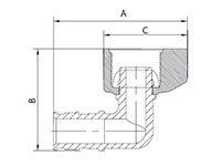 Poly Swivel Elbow - Dimensions