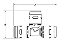 Reducing Tees - Dimensions