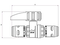 EvoPEX Ball Valve - Dimensions