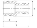Brass Male Adapter - Dimensions