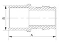 Brass Male Sweat Adapter - Dimensions