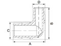 Brass Reducing Elbow - Dimensions