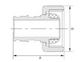 Brass Swivel Adapter - Dimensions