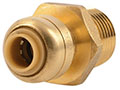 Brass Push Male Adapter