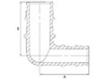 Poly Reducing Elbow - Dimensions