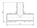 Poly Reducing Tee - Dimensions