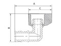 Poly Swivel Elbow - Dimensions