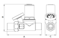 Thermal Balancing Valve_dimensions